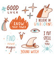 magical motivational quotes with doodles vector image