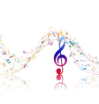 musical background with clef vector image