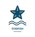 design of logo with starfish symbol vector image