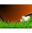 easter with painted eggs vector image
