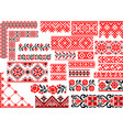 set of 25 seamless ethnic patterns for embroidery vector image