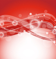 abstract red magic wavy background vector image vector image