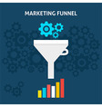 marketing funnel flat concept vector image