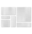 set of metal plaques banners and tags plate vector image vector image