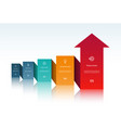infographic arrow banner with 5 steps vector image vector image