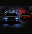 car led lights composition vector image vector image