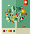 eco conservation city tree vector image vector image