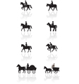 horse or pony symbol set vector image vector image