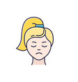 sadness color icon unhappy expression low mood vector image