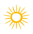 sun icon hot weather and warm symbol vector image vector image