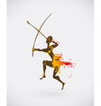 african hunter tribal vector image