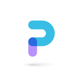 letter p logo icon design template elements vector image