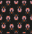 seamless pattern with cute bugs colorful vector image