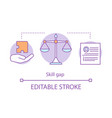 skill gap concept icon vector image vector image