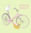 drawing happy easter template vector image vector image