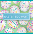 easter egg hunt template with ornate eggs vector image vector image