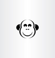 funny monkey icon vector image