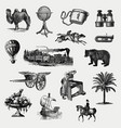 vintage european objects set vector image vector image