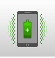 abstract drawing of a wireless mobile phone charge vector image