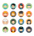 flat avatar with variety profession set vector image