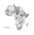 Africa grey map Royalty Free Vector Image - VectorStock