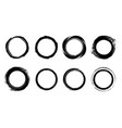 grunge cycle border brush circle frame graphic v vector image