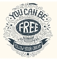 hand drawn vintage print with a hot air balloon vector image