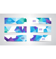 set banners with polygonal geometric vector image