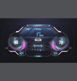 speed hud kilometer performance indicators vector image vector image