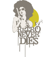 retro never dies vector image vector image