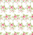 seamless floral pattern with pink roses vector image vector image