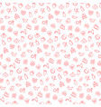 seamless pattern with icons baby items vector image