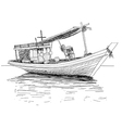 thai fishing boat vector image