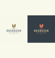 farm logo chicken silhouette vector image