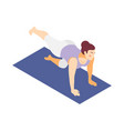 plus size woman fitness vector image