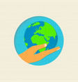 earth day paper cut world environment concept vector image