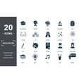 education icons set collection includes simple vector image vector image