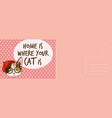 home is where you cat is card vector image vector image