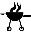 barbecue grill object black and white silhouette vector image