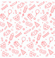 carnival seamless pattern in thin line style vector image vector image