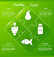 healthy food infographics vector image vector image