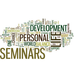 Importance personal development seminars Vector Image