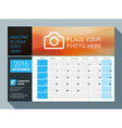 november 2016 design print calendar template vector image