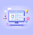project management concept 3d vector image vector image