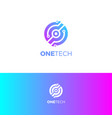 abstract circuit technology logo sign symbol icon vector image