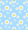 chamomile seamless pattern daisy girl print vector image vector image