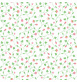 seamless floral pattern with tiny pink flowers vector image
