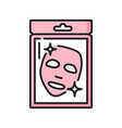 skin care face mask packaging outline icon vector image