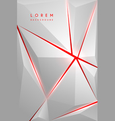 abstract white and red geometric background vector image