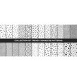 big collection of memphis seamless patterns vector image
